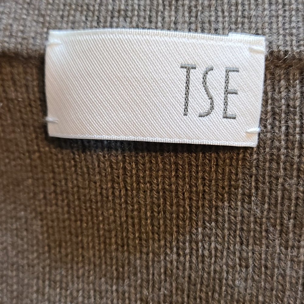 TSE CASHMERE 100% CASHMERE cropped fly-away front cardigan sweater S - Picture 4 of 5